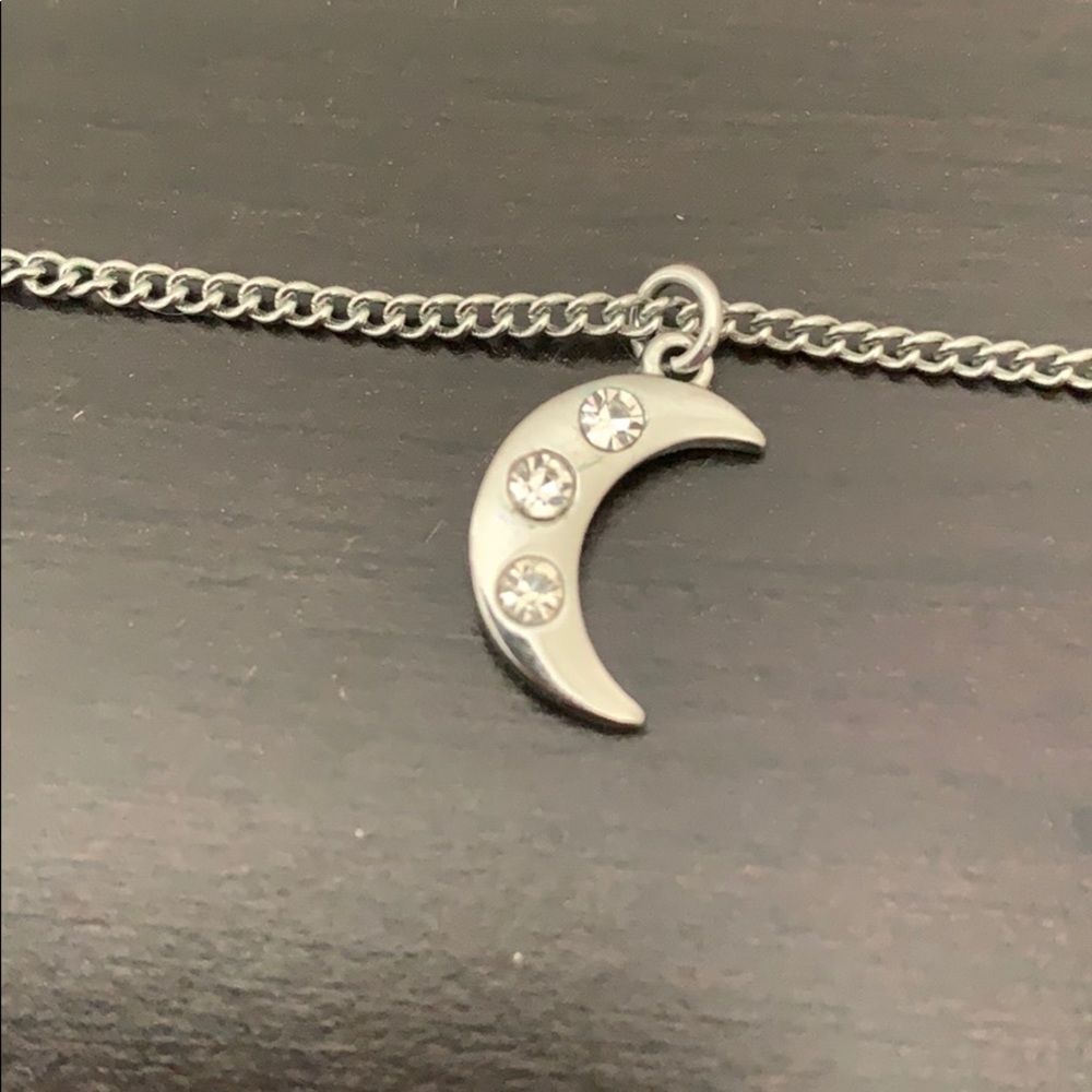 A Silver Moon Necklace